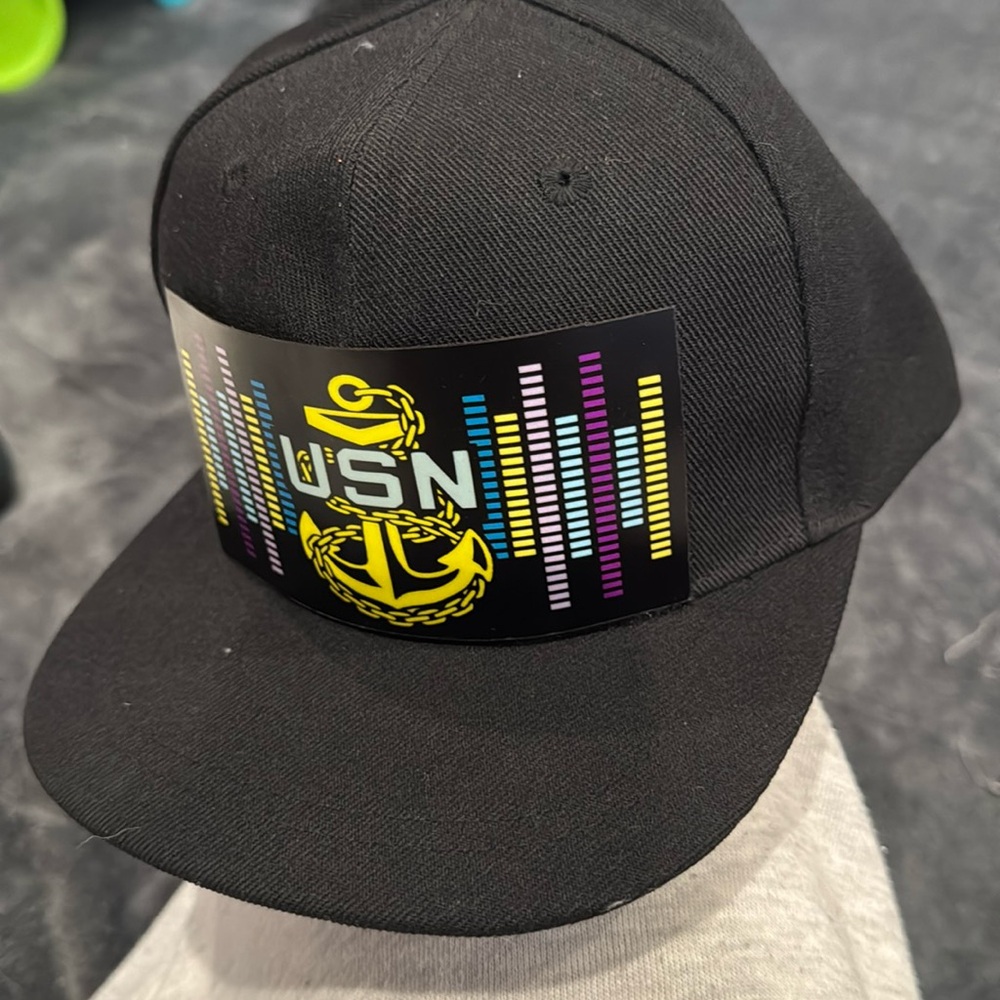 CPO pride light up hat, 4 different settings for the lights USN navy